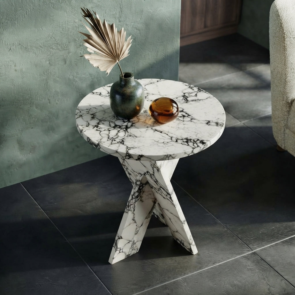 The Statement X Marble Accent Table