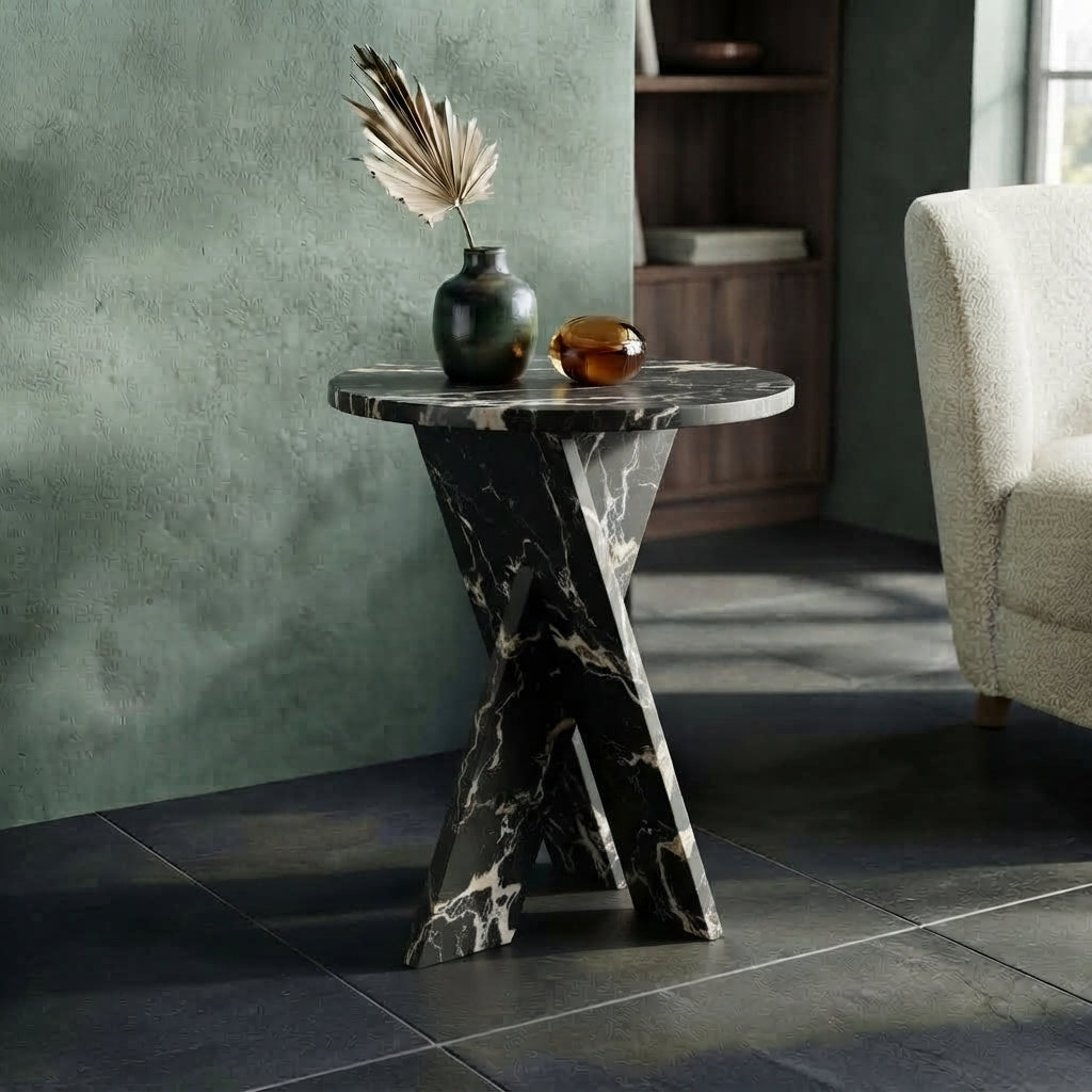The Statement X Marble Accent Table