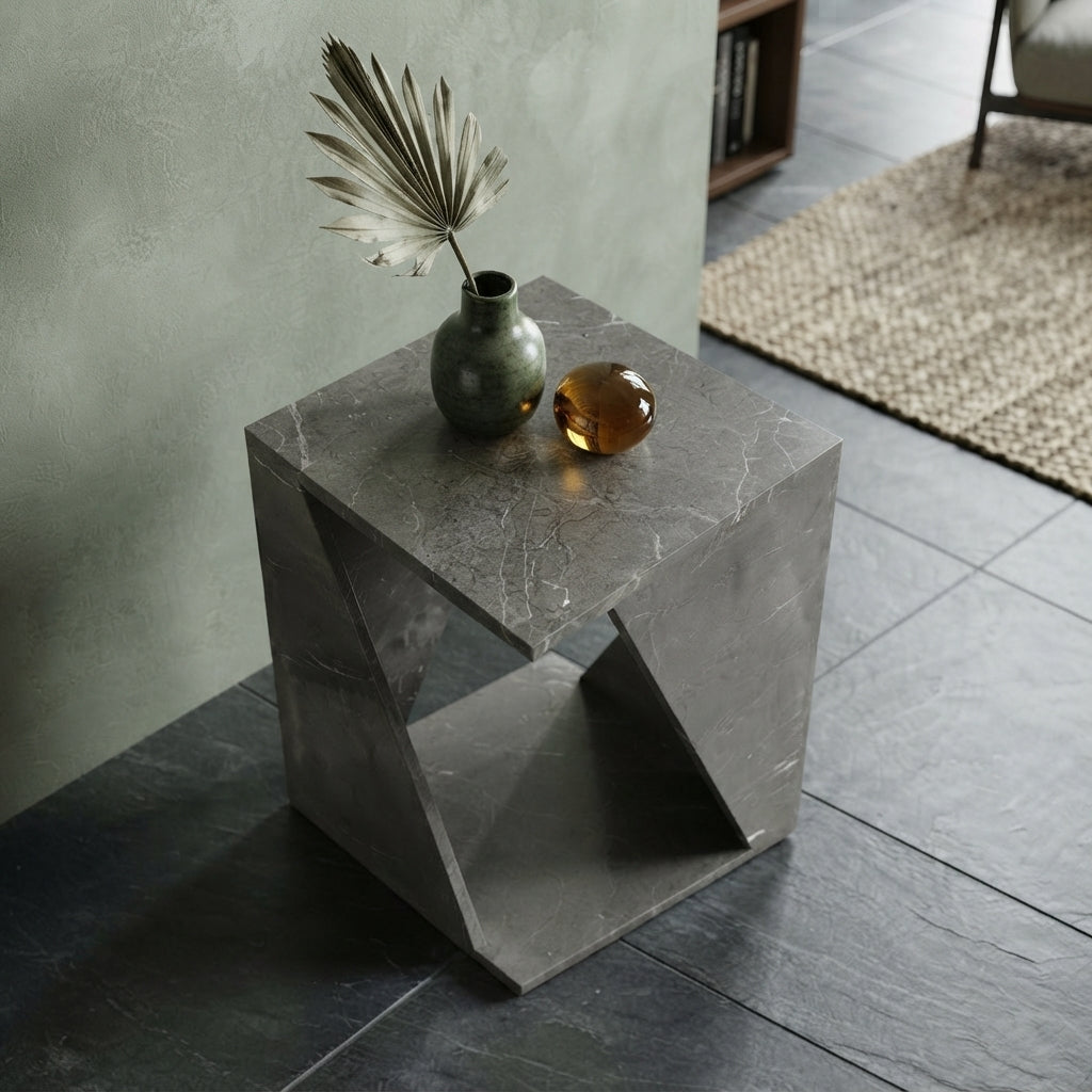 The Cube-X Marble Side Table