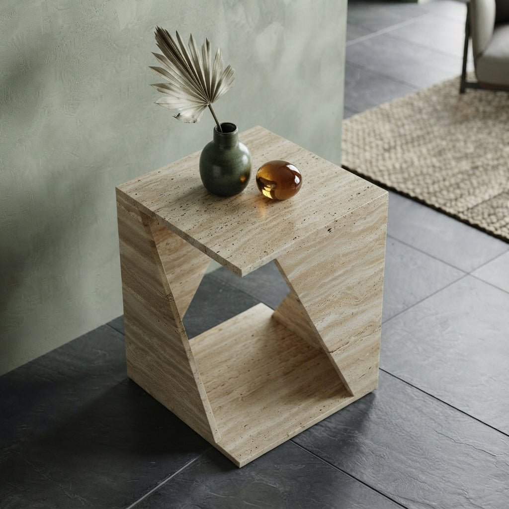The Cube-X Marble Side Table