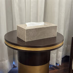Riverstone Taupe Marble Tissue Box