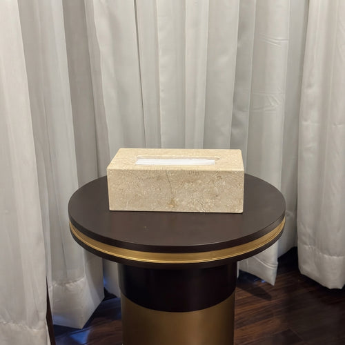 Cashmere Cream Marble Tissue Box