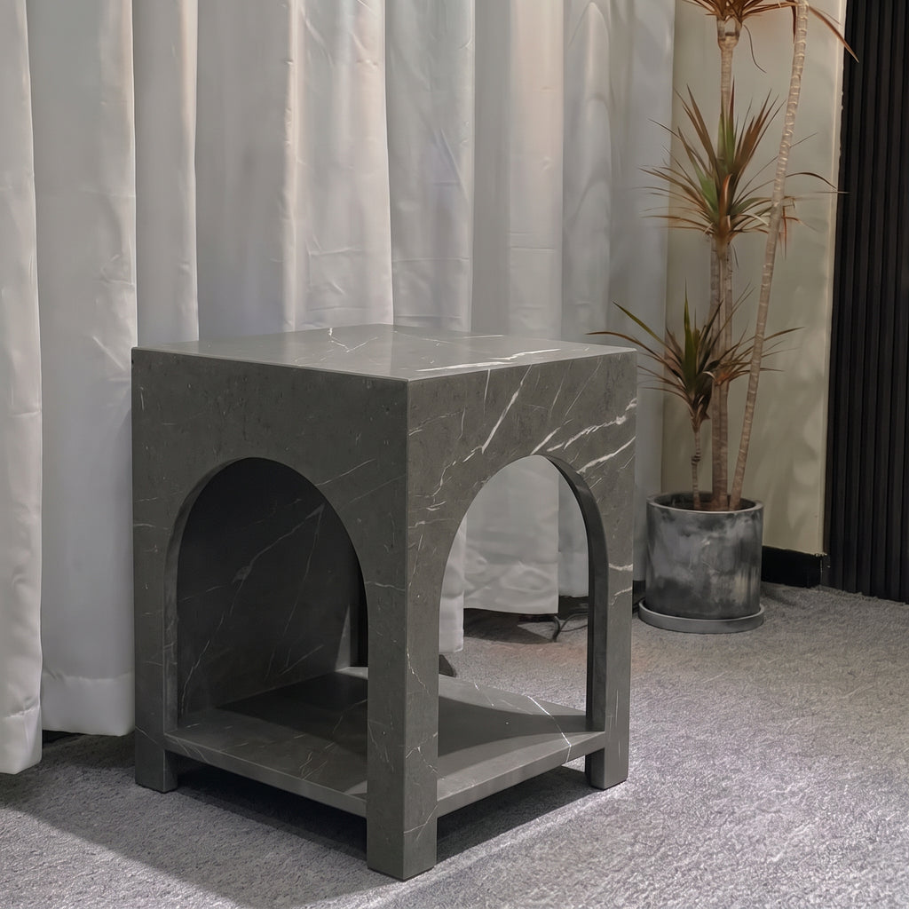 Marwood Arch Sculptural Marble Side Table