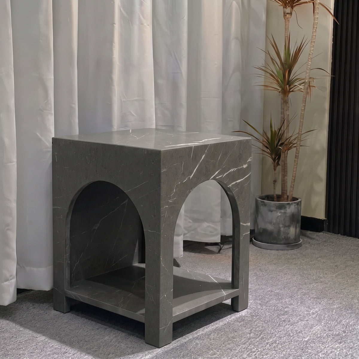 Marwood Arch Sculptural Marble Side Table