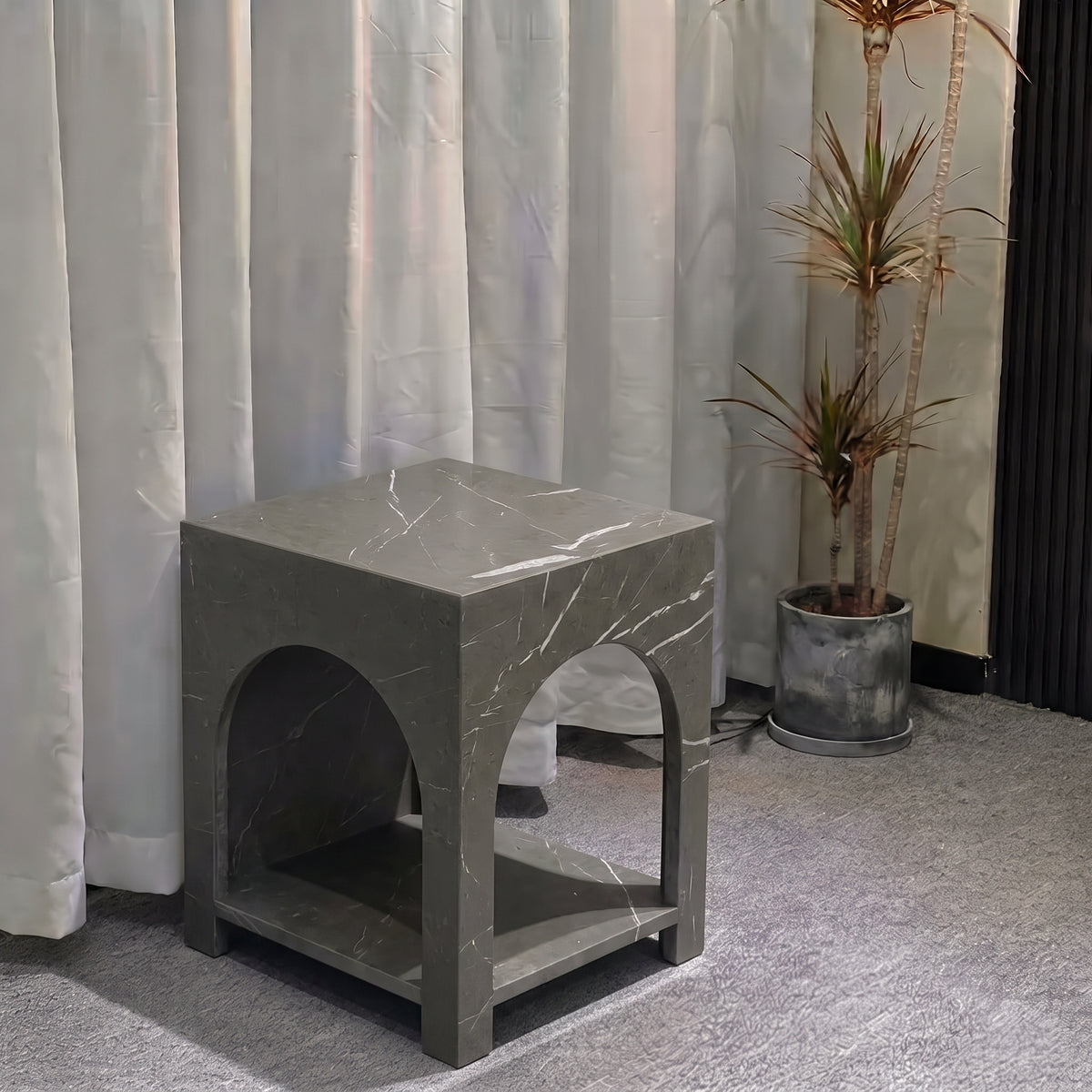 Marwood Arch Sculptural Marble Side Table