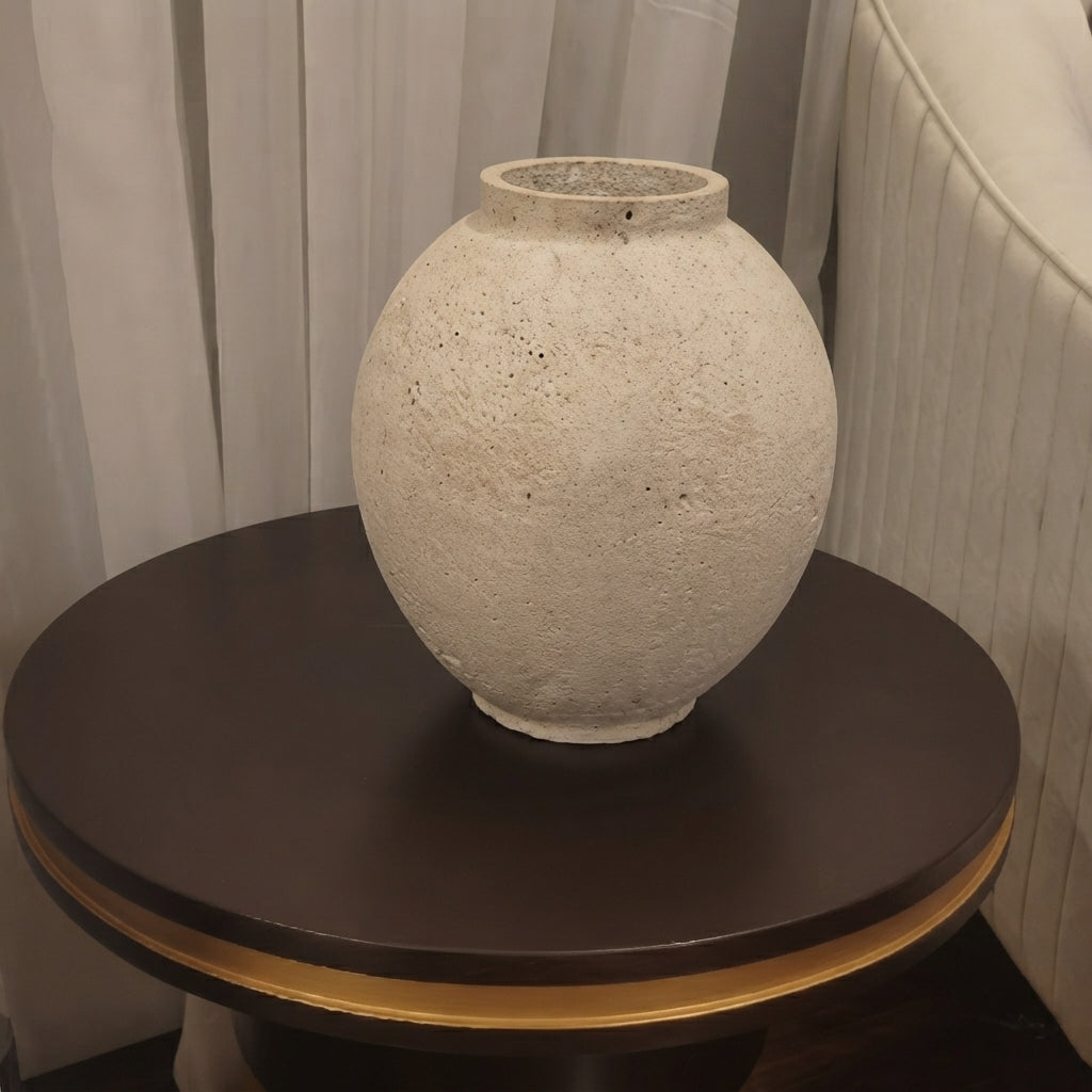 Travertine Rounded Vase