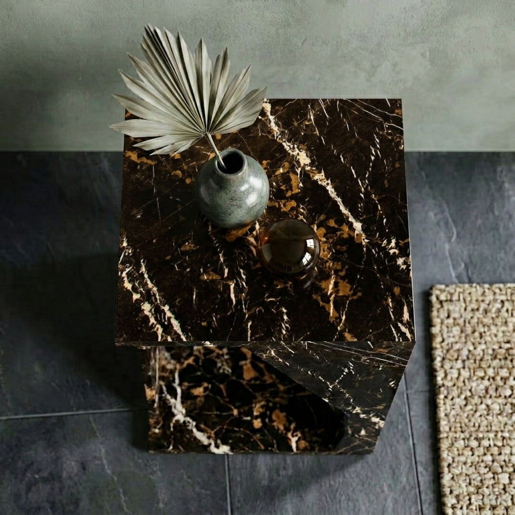 The Cube-X Marble Side Table