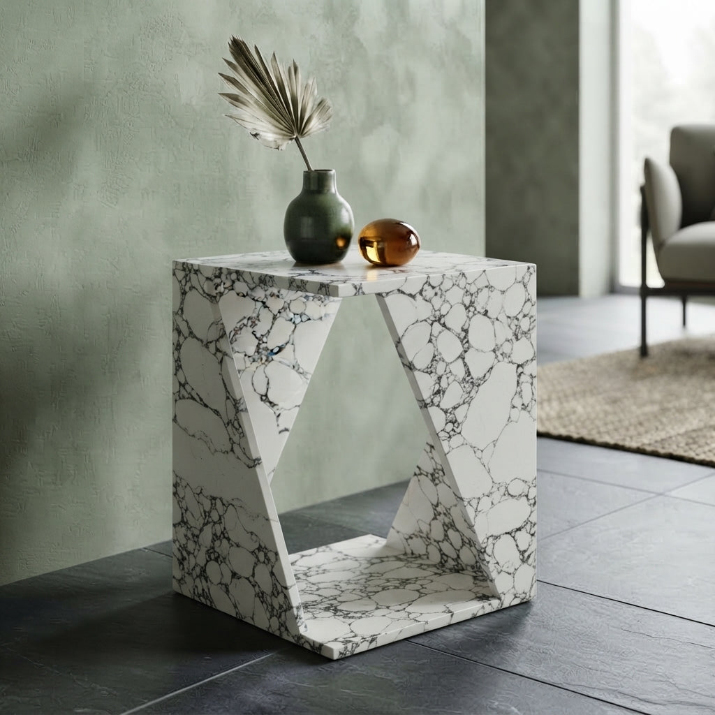 The Cube-X Marble Side Table