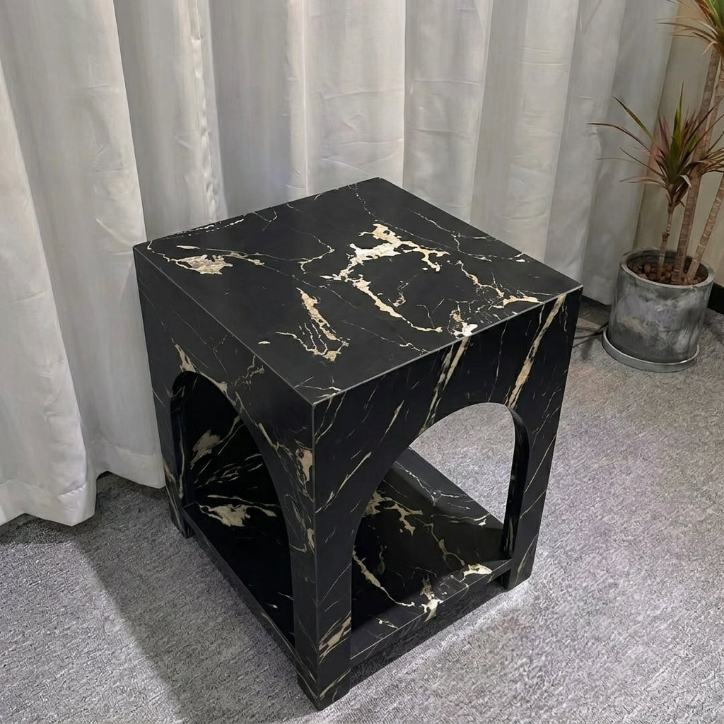 Marwood Arch Sculptural Marble Side Table
