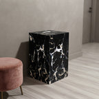 Block Marble Pedestal Plinth Side Table
