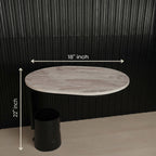Modern C-Shape Wooden Accent Side Table