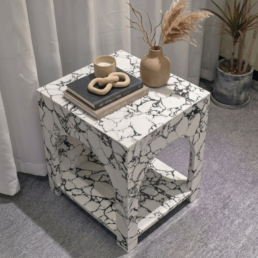 Marwood Arch Sculptural Marble Side Table