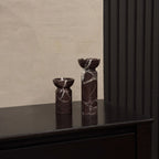 Marble Pedestal Candle Holders (Set of 2)
