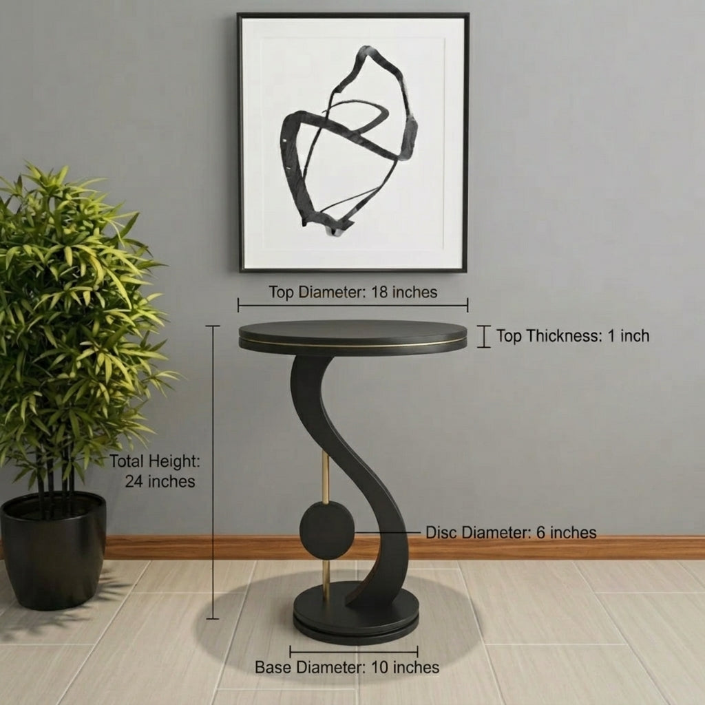 Marwood S-Curve Sculptural Accent Table