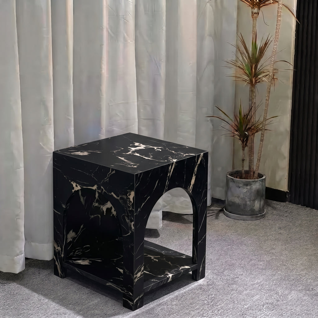 Marwood Arch Sculptural Marble Side Table
