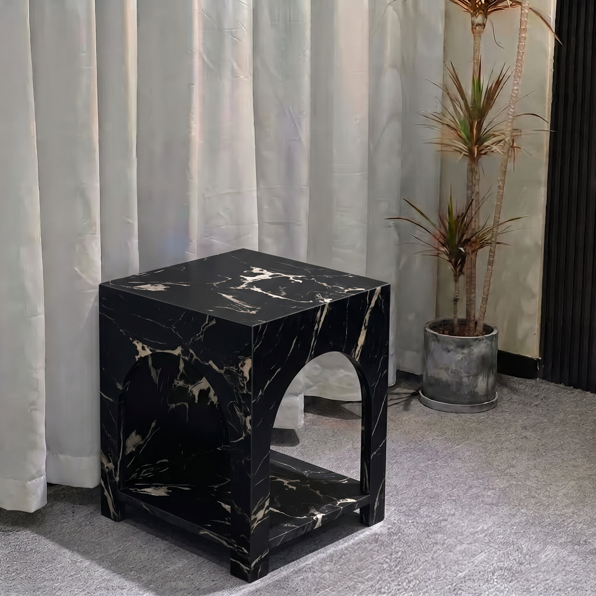 Marwood Arch Sculptural Marble Side Table