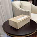Cashmere Cream Marble Tissue Box