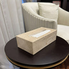 Cashmere Cream Marble Tissue Box