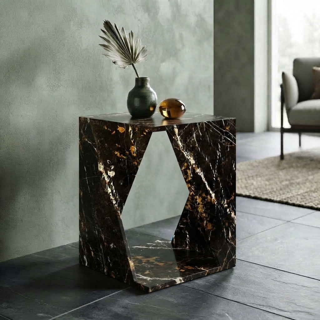The Cube-X Marble Side Table