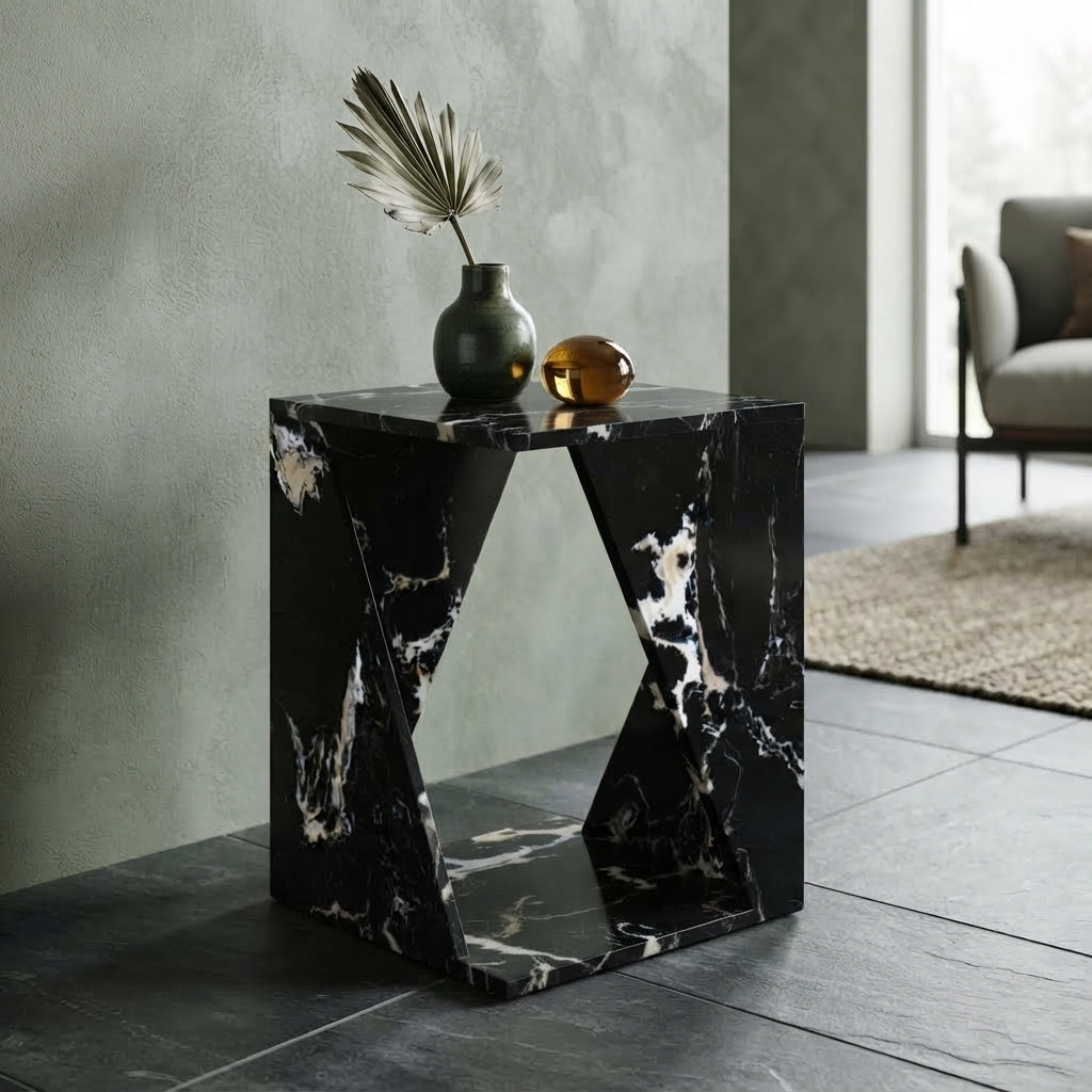 The Cube-X Marble Side Table
