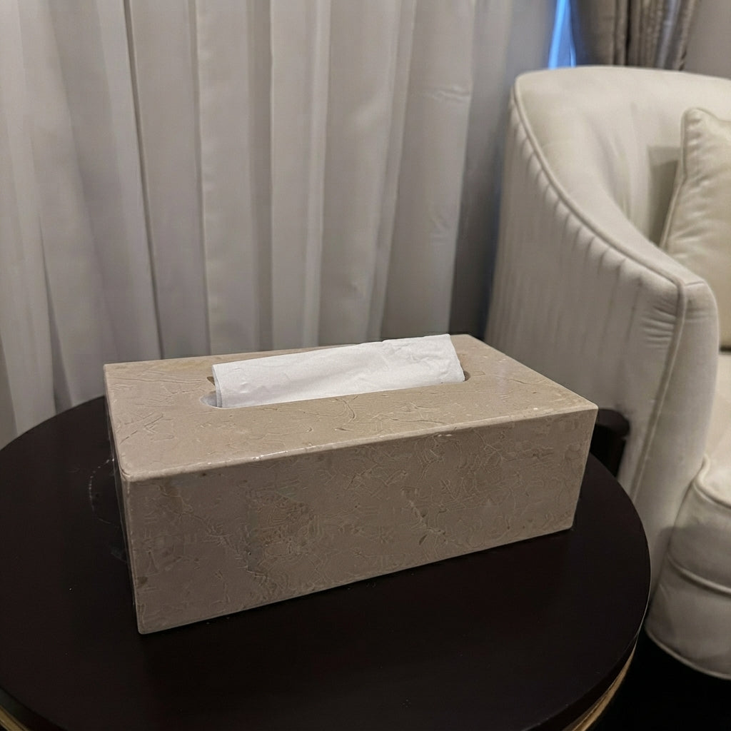 Romano Sand Marble Tissue Box