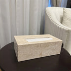 Cashmere Cream Marble Tissue Box