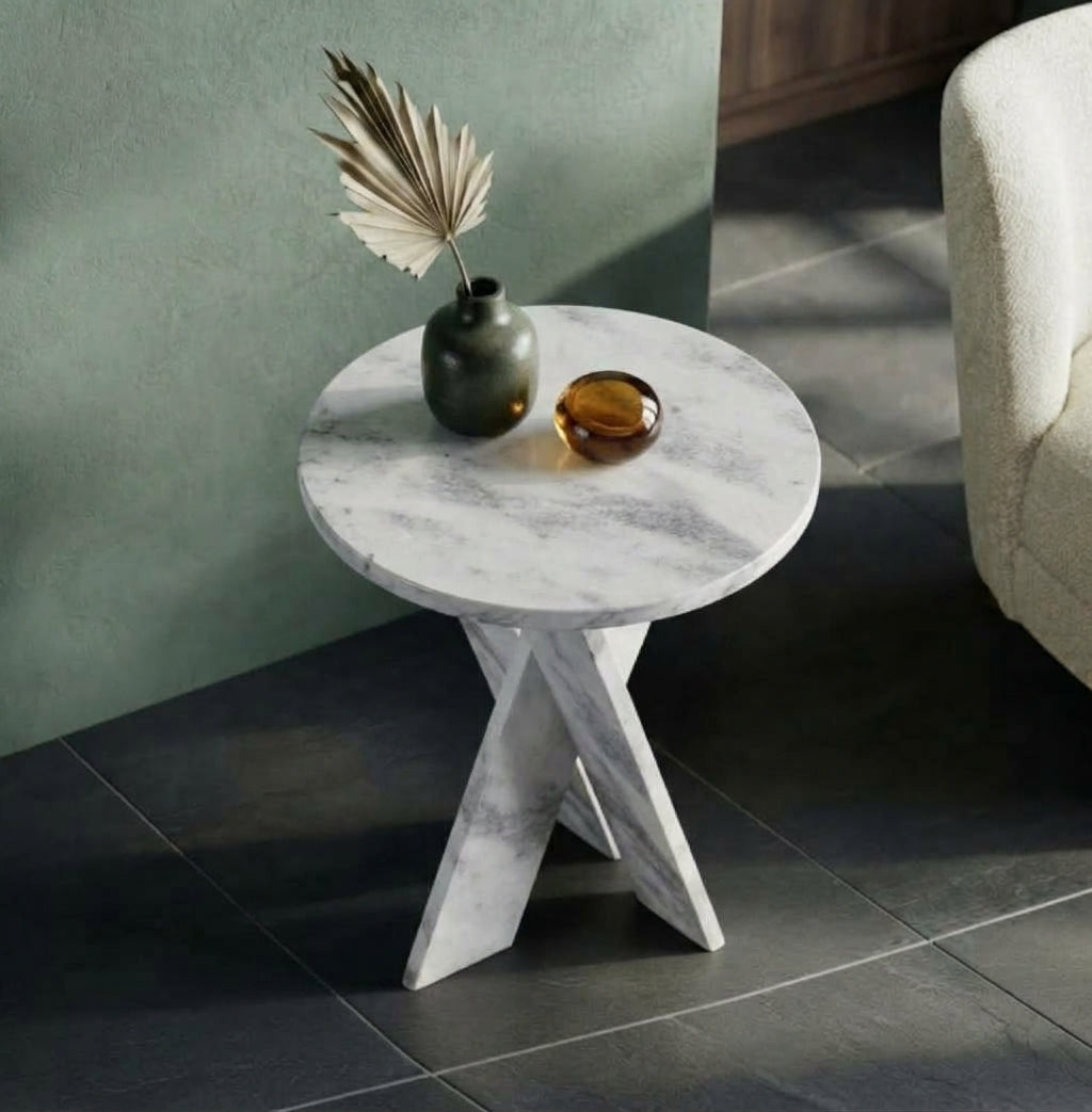 The Statement X Marble Accent Table