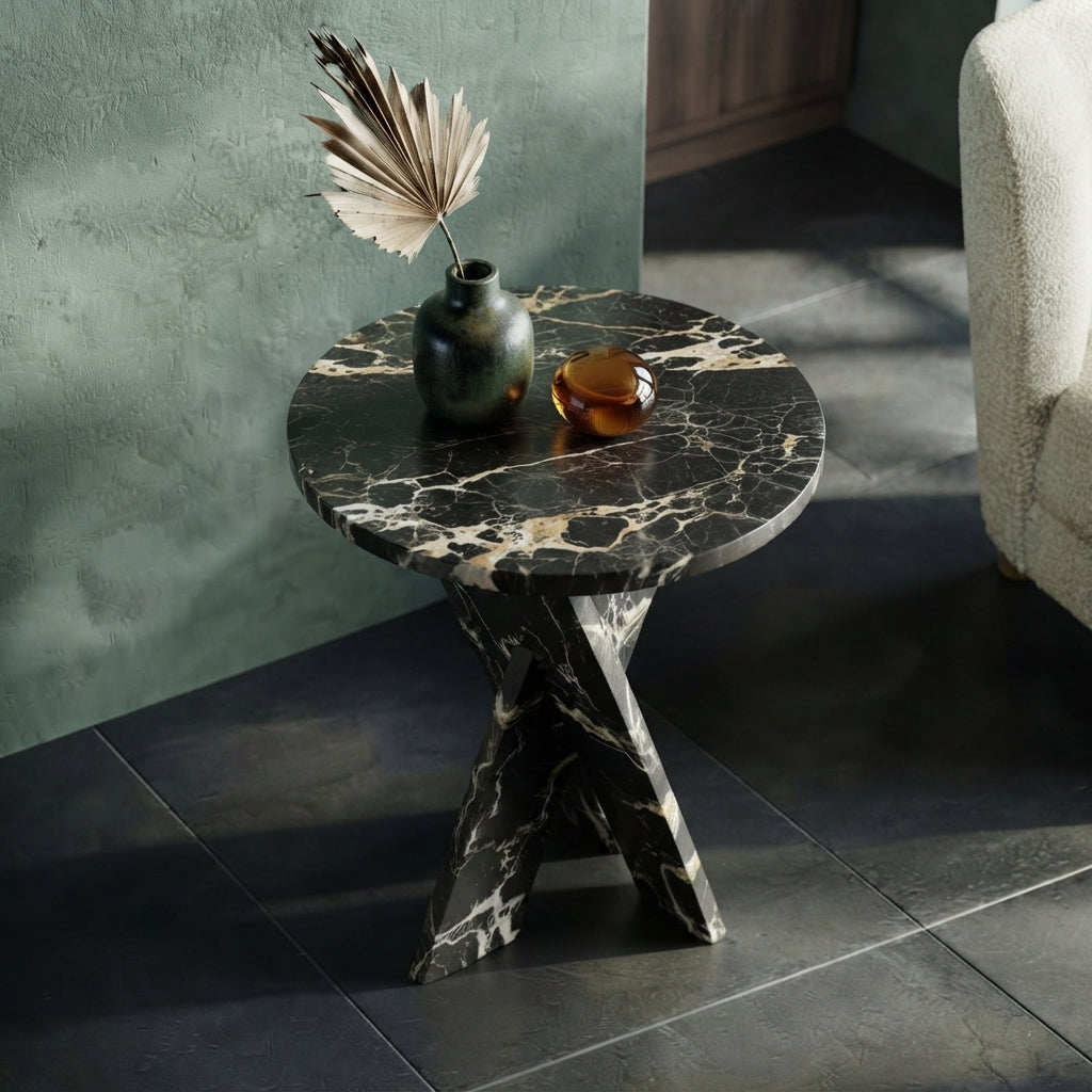 The Statement X Marble Accent Table