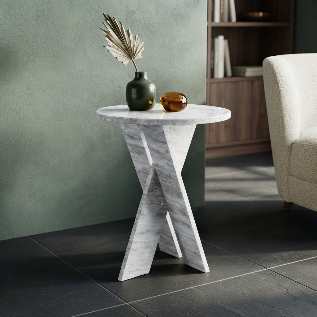 The Statement X Marble Accent Table
