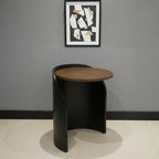 Curved Wrap Wooden Side Table (Set of 2)