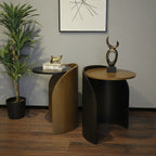 Curved Wrap Wooden Side Table (Set of 2)