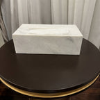Pearl White Marble Tissue Box