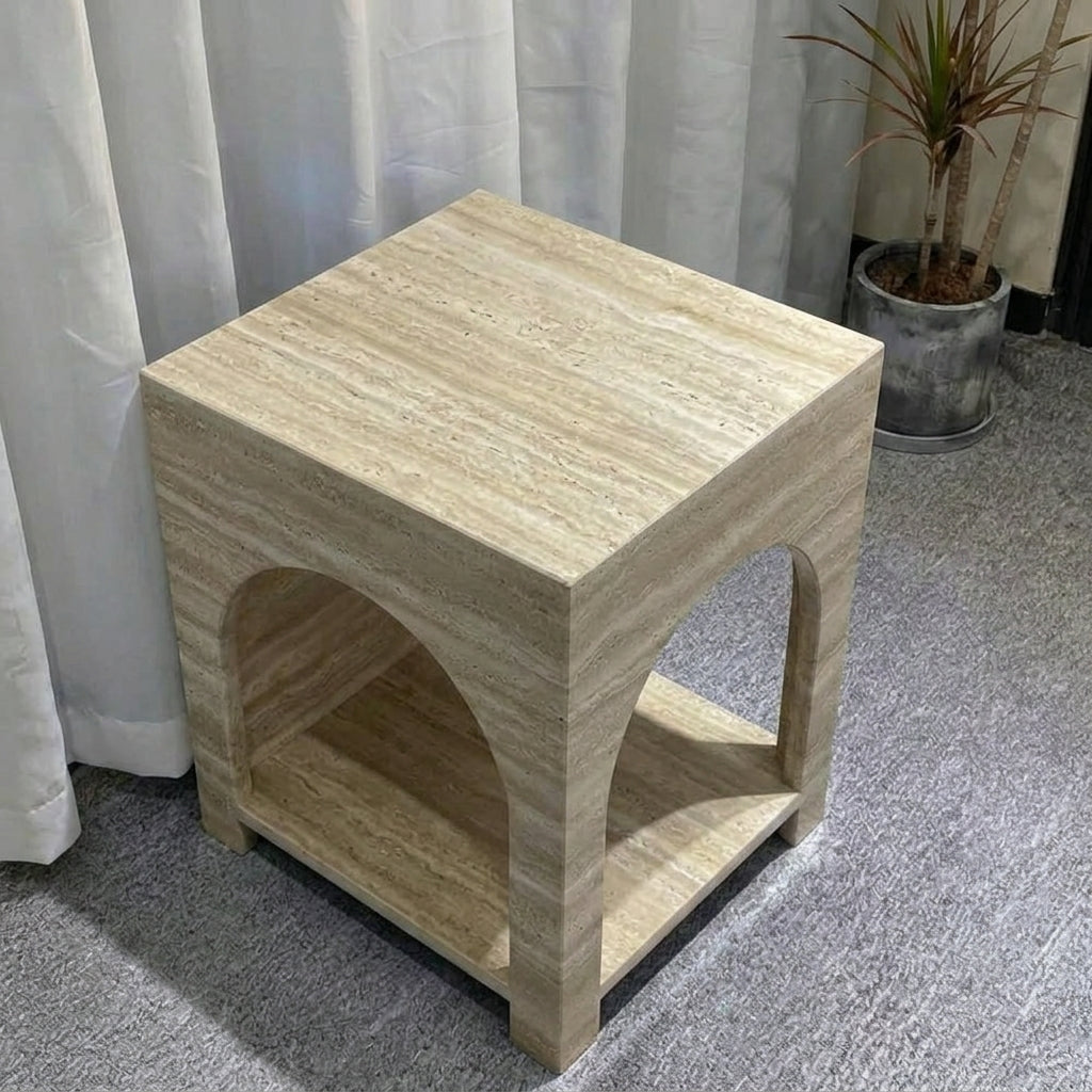 Marwood Arch Sculptural Marble Side Table
